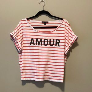 3 for $12 Bundle sale! Banana Republic Amour striped boxy tee medium